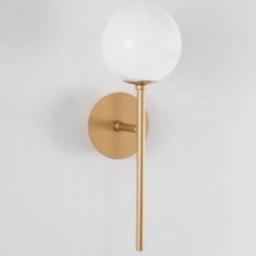 Kinkiet Luces Exclusivas Ścienna LAMPA loft PEREZ LE41751 Luces Exclusivas okrąga OPRAWA szklany kinkiet modernistyczna kula biała złota