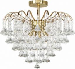 Lampa sufitowa Mdeco Glamour LAMPA sufitowa ELM5193/4 TR MDECO kryształowa OPRAWA crystal złota przezroczysta