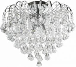 Lampa sufitowa Mdeco LAMPA sufitowa ELM5193/4 8C MDECO metalowa OPRAWA glamour z kryształkami chrom przezroczysta