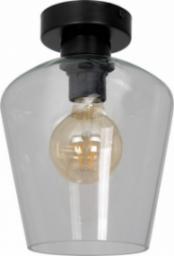 Lampa sufitowa Milagro LAMPA sufitowa SANTIAGO MLP6602 Milagro szklana OPRAWA skandynawska czarna przezroczysta