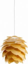 Lampa wisząca Nave Polska Modernistyczna LAMPA wisząca FOGLIA 7087827 Nave drewniana OPRAWA kulisty ZWIS ananas brązowy