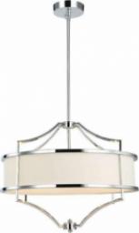 Lampa wisząca Orlicki Design LAMPA abażurowa Stesso Cromo M Orlicki Design wisząca OPRAWA okrągła w stylu klasycznym kremowa chrom