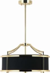 Lampa wisząca Orlicki Design LAMPA okrągła Stanza Gold Nero S Orlicki Design wisząca OPRAWA abażurowa w stylu klasycznym czarna złota