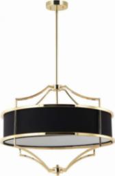 Lampa wisząca Orlicki Design LAMPA okrągła Stesso Gold Nero M Orlicki Design wisząca OPRAWA w stylu klasycznym abażurowa czarna złota