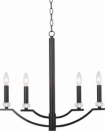 Lampa wisząca Polux Antyczna LAMPA wisząca HIMS 310507 Polux metalowy ZWIS świecznikowy do salonu loft czarny