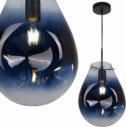 Lampa wisząca Polux LAMPA wisząca KIMBERLY 316257 Polux loftowa OPRAWA szklany zwis niebieski