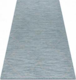  Dywany Łuszczów Dywan SZNURKOWY SIZAL płaskotkany PATIO 3075 Romby - morski niebieski, 78x150 cm