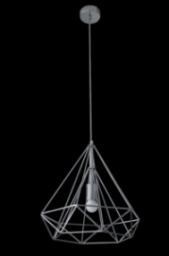 Lampa wisząca Eurofirany LAMPA WIRE (03) (FI) 36X62 CM SREBRNY