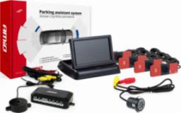  AMiO Zestaw czujników parkowania tft02 4,3" z kamerą hd-308-led 4 sensory czarne wewnętrzne