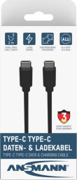 Kabel USB Ansmann USB-C - USB-C 2 m Czarny (456498)