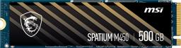 Dysk SSD MSI Spatium M450 500GB M.2 2280 PCI-E x4 Gen4 NVMe (S78-440K090-P83)