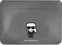 Etui na tablet Karl Lagerfeld Karl Lagerfeld Sleeve KLCS14PISFG 13/14" srebrny/siver Saffiano Ikonik Karl