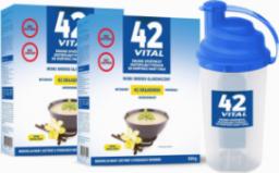  42 Vital 42 Vital Niskokaloryczna dieta roślinna waniliowy smak - 2 x 510 g + shaker