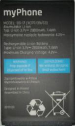 Bateria myPhone Oryginalna Bs-17 Hammer 3/3+ 900Ma