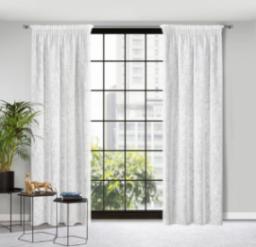 Eurofirany ZASŁONA GOTOWA LIREN NA TAŚMIE 140X270 CM BIAŁY