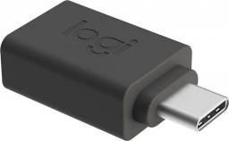 Adapter USB Logitech USB-C - USB Czarny  (956-000005)
