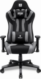 Fotel IMBA Seat KNIGHT materiałowy czarno-szary