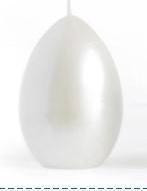 Affek Design Świeca OPAL jajko małe 5x9cm biała