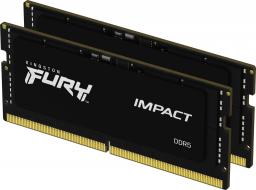 Pamięć do laptopa Kingston Fury Impact, SODIMM, DDR5, 16 GB, 4800 MHz, CL38 (KF548S38IBK2-16                )