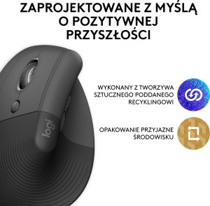 Mysz Logitech Lift Graphite Left (910-006474) 8