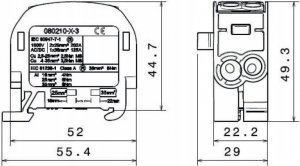 Simet Blok rozdzielczy - odgałęźny Al/Cu SCB 35 (80210) SIMBLOCK szary 81502002 2