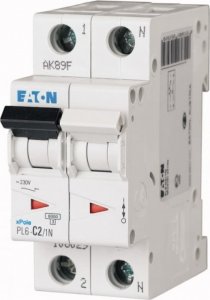 Eaton Wyłącznik nadprądowy 1P+N C 2A 6kA AC PL6-C2/1N 106029 1