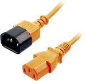 Kabel zasilający Lindy IEC 13/14 Pomarańczowy 2m - 30475 1