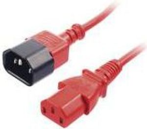 Kabel zasilający Lindy IEC 13/14 Czerwony 1m - 30477 1