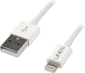 Kabel USB Lindy Lightning 1m Biały (31350) 1