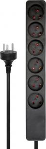 ProXtend Danish IT Power Strip 6-way 6 gniazd 2 m czarna (KIT6-KIT02B) 2
