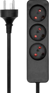 ProXtend Danish IT Power Strip 3-way 3 gniazda 3 m czarna (K3-KIT03B) 2