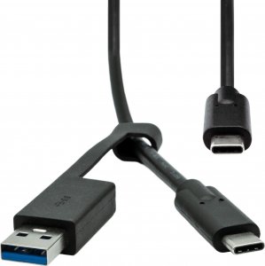 Kabel USB ProXtend USB-A + USB-C - USB-C 1 m Czarny (USBCWA-001) 1