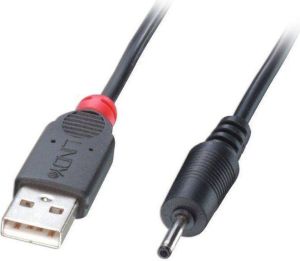 Kabel USB Lindy USB-A - DC 2.35 mm 1.5 m Czarny (70264) 1