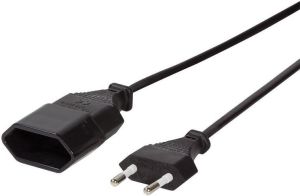 LogiLink LogiLink Netzkabel Euro CEE 7/16 Stecker zu Dose, 1m Schwarz - CP122 5
