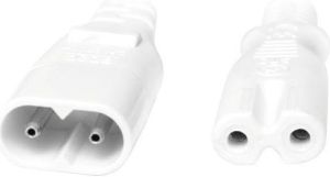 Kabel zasilający LogiLink Przedłużka wtyku ósemkowego 2m, biały (CP132) 4