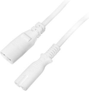 Kabel zasilający LogiLink Przedłużka wtyku ósemkowego 2m, biały (CP132) 5