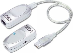 Adapter USB Lindy USB - RJ45 Srebrny  (42805) 1