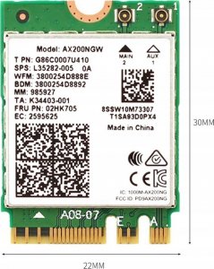Karta sieciowa Intel NIC WI-FI 6 AX200 2230 2x2 4