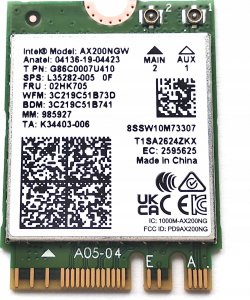 Karta sieciowa Intel NIC WI-FI 6 AX200 2230 2x2 10