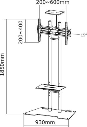 Neomounts Stojak podłogowy PLASMA-M1700ES 32'' - 70'' 3