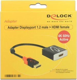 Adapter AV Delock DisplayPort - HDMI czarny (62734) 2