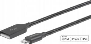 Kabel USB eStuff Lightning Cable MFI 0,5m Steel 1