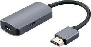 Adapter USB MicroConnect USB-C - HDMI Szary  (HDMIUSB3.2) 1