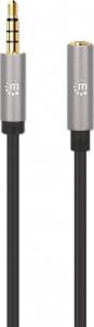 Kabel Manhattan Jack 3.5mm - Jack 3.5mm 2m szary (356039) 3