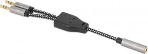 Adapter AV Manhattan Jack 3.5mm - Jack 3.5mm x2 szary (356121) 5