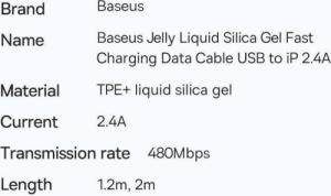 Kabel USB Baseus USB-A - Lightning 1.2 m Niebieski (031108) 4