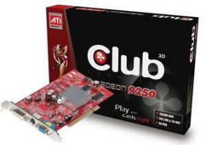 Karta graficzna Club 3D Radeon 9250 9250 128/64-BIT VGA+DVI+TV 1