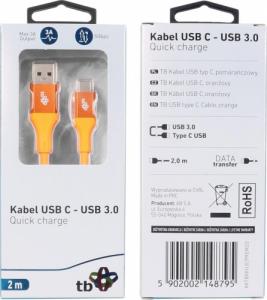 Kabel USB TB Print USB-A - USB-C 2 m Pomarańczowy (1_791105) 1
