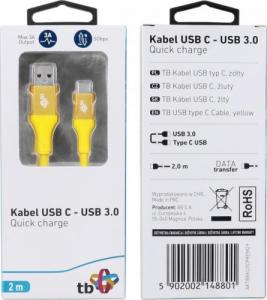 Kabel USB TB Print USB-A - USB-C 2 m Żółty (1_791107) 1