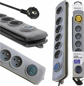 Listwa zasilająca Qoltec 6 gniazd 5 m szara (50199) 6